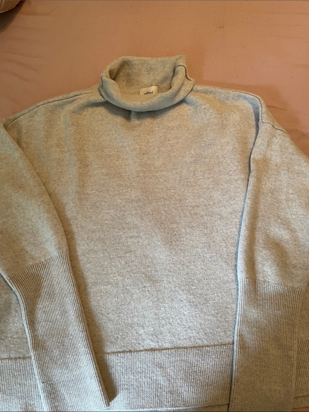 Wilfred Light Gray Turtleneck Sweater